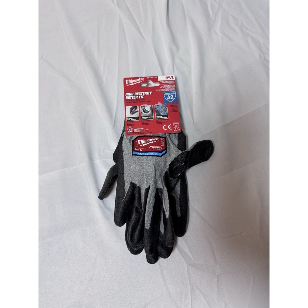 Milwaukee 48-73-8722 High Dexterity Cut Level 2 Smart Swipe Gloves 9"/L
